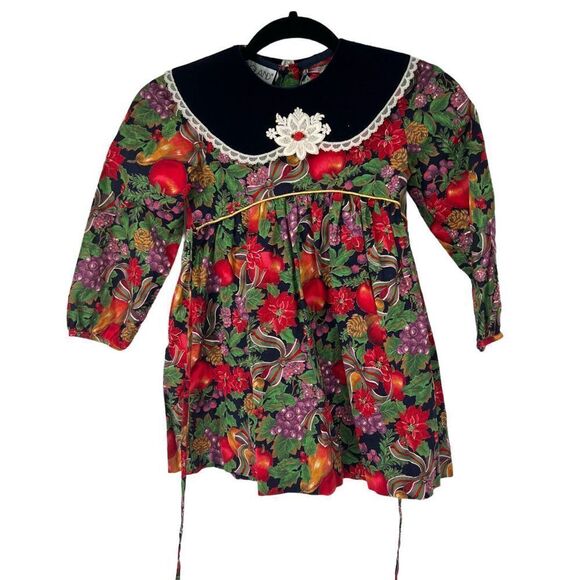 Vintage Girls Harvest Long Sleeve Dress